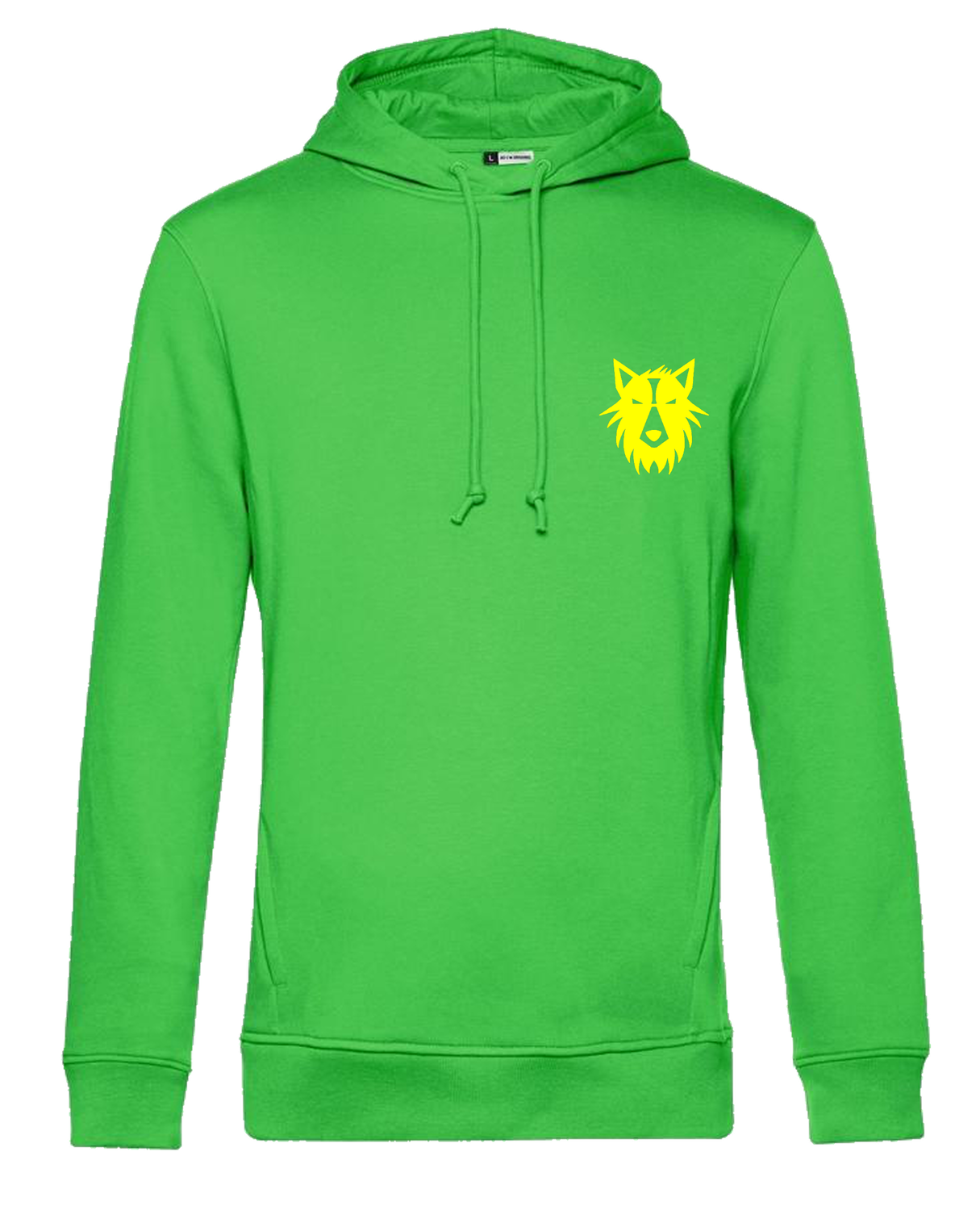 Hoodie logo Wolf geel
