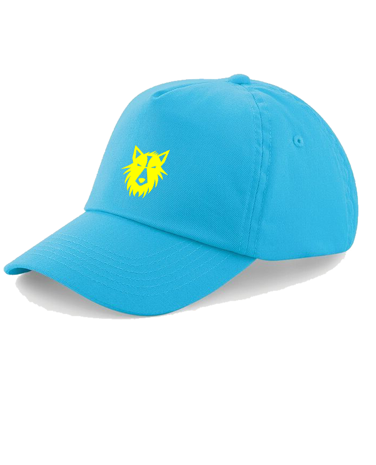 Pet junior logo Wolf geel