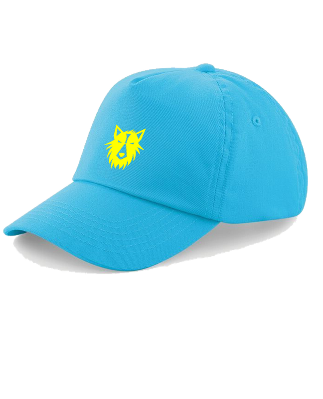 Pet junior logo Wolf geel