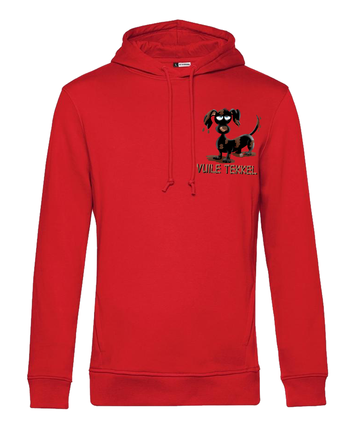 Hoodie met unieke tekening vuile Tekkel