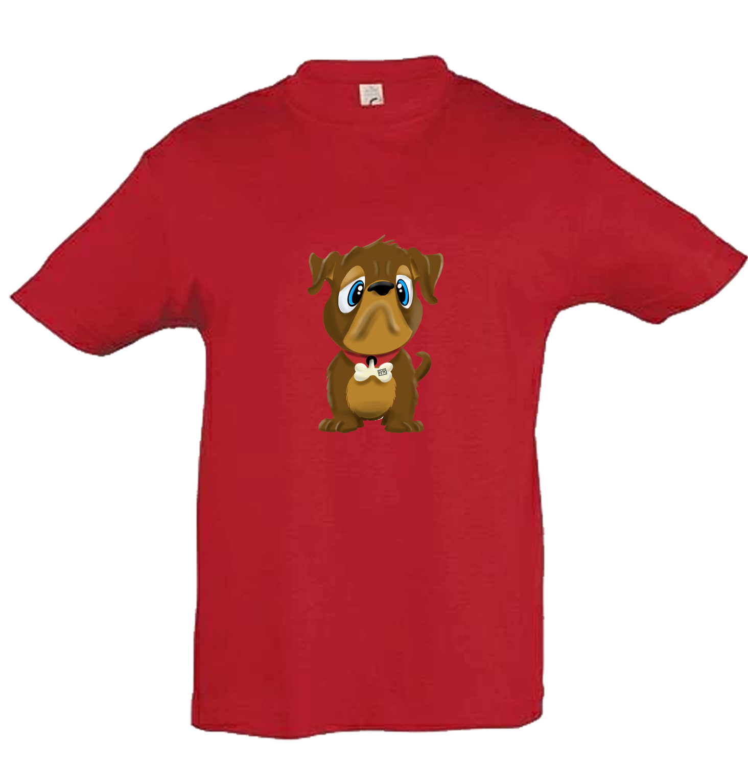 T-shirt kids jongens unieke tekening Hond