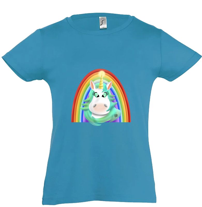 T-shirt kids meisjes unieke tekening Eenhoorn