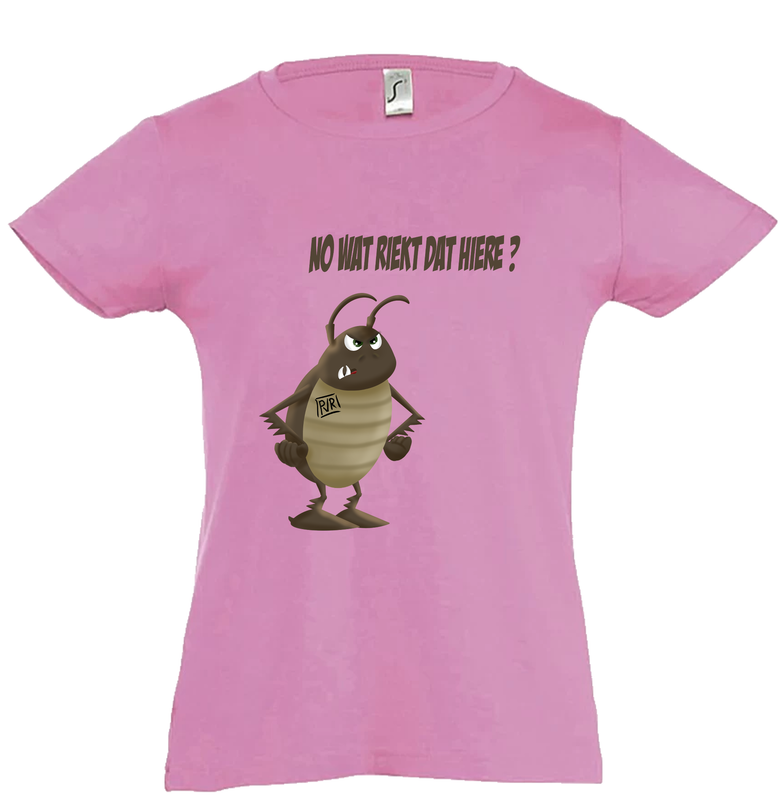 T-shirt kids meisjes unieke tekening Insect