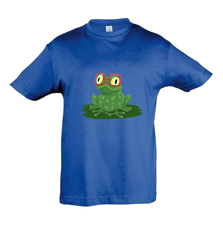 T-shirt kids jongens unieke tekening Kikker