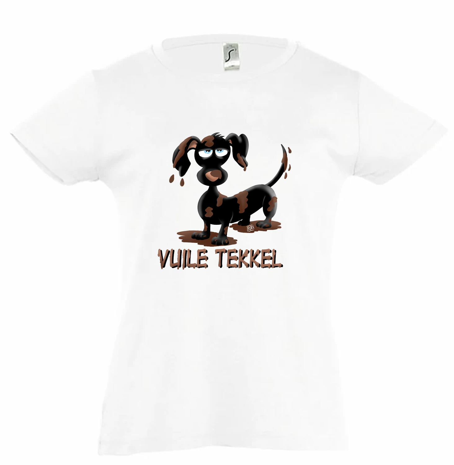 T-shirt kids meisjes unieke tekening Tekkel