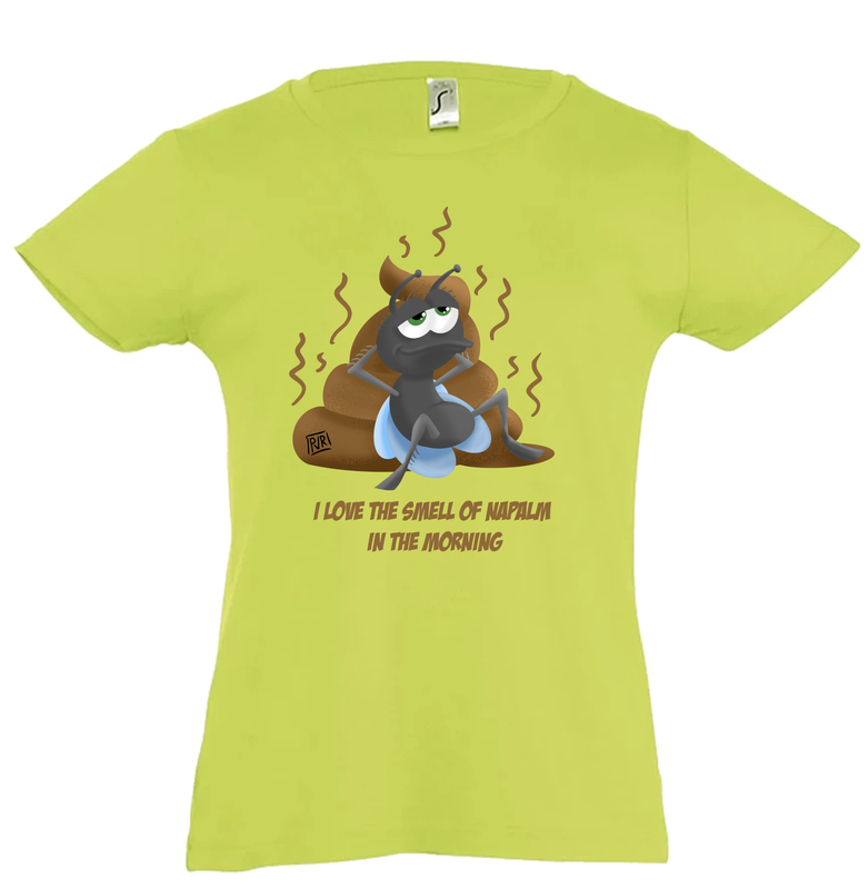 T-shirt kids meisjes unieke tekening Vlieg