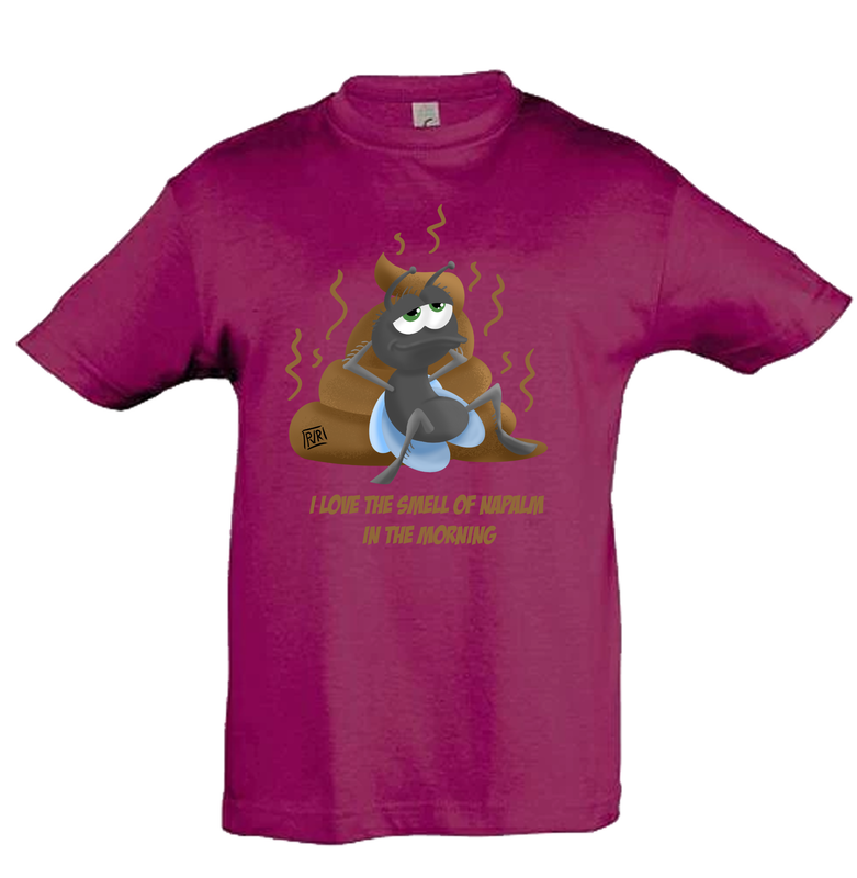 T-shirt kids jongens unieke tekening Vlieg