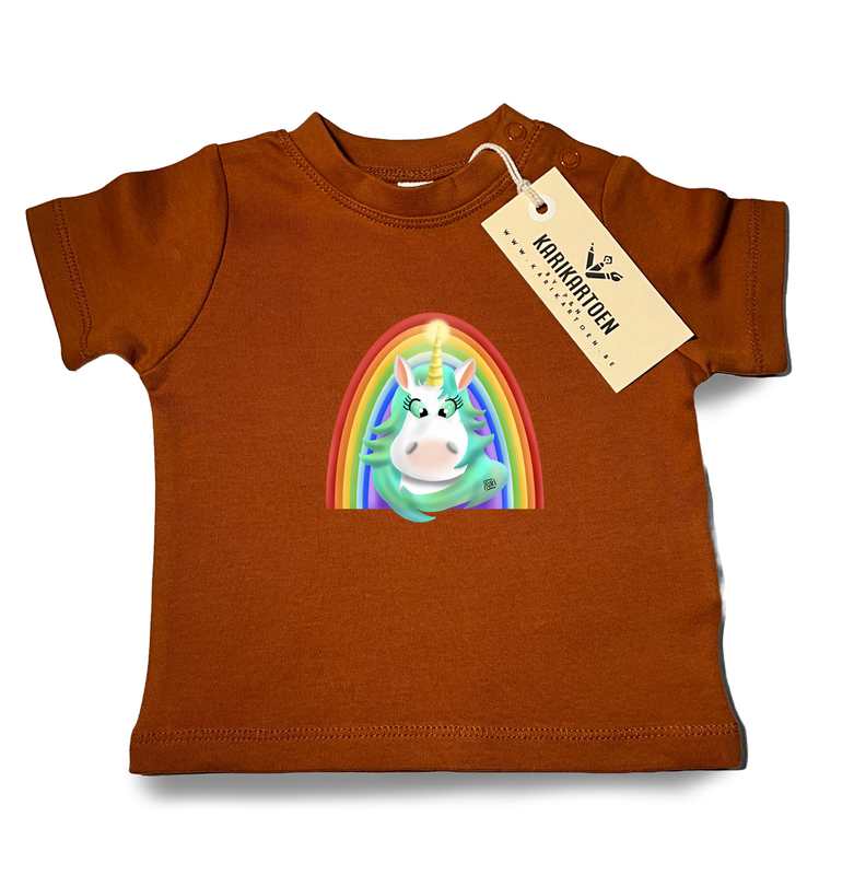 T-shirt unieke tekening (Baby 0-2 jaar) - Eenhoorn