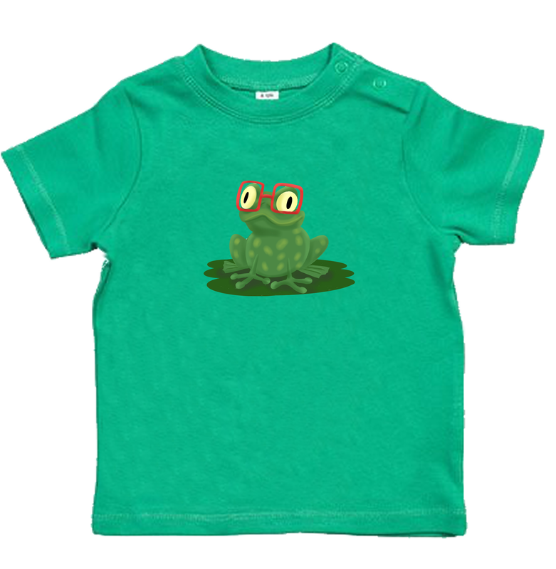 T-shirt unieke tekening (Baby 0-2 jaar) - Kikker