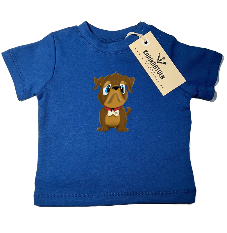 T-shirt unieke tekening (Baby 0-2 jaar) - Hond