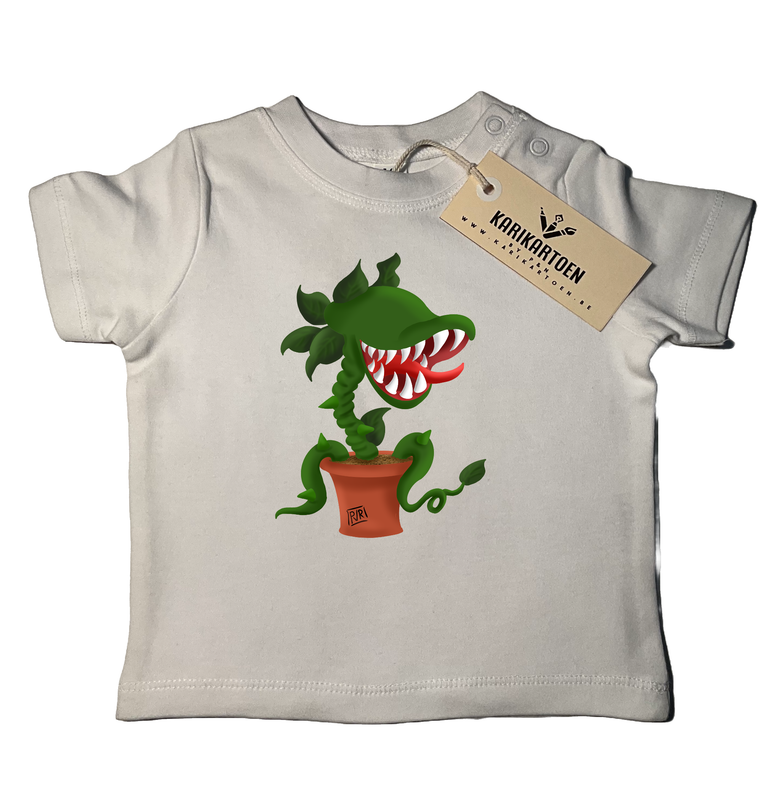 T-shirt unieke tekening (Baby 0-2 jaar) - Vleesetende plant