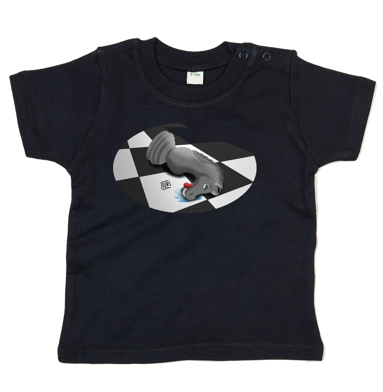 T-shirt unieke tekening (Baby 0-2 jaar) - Paard Schaak