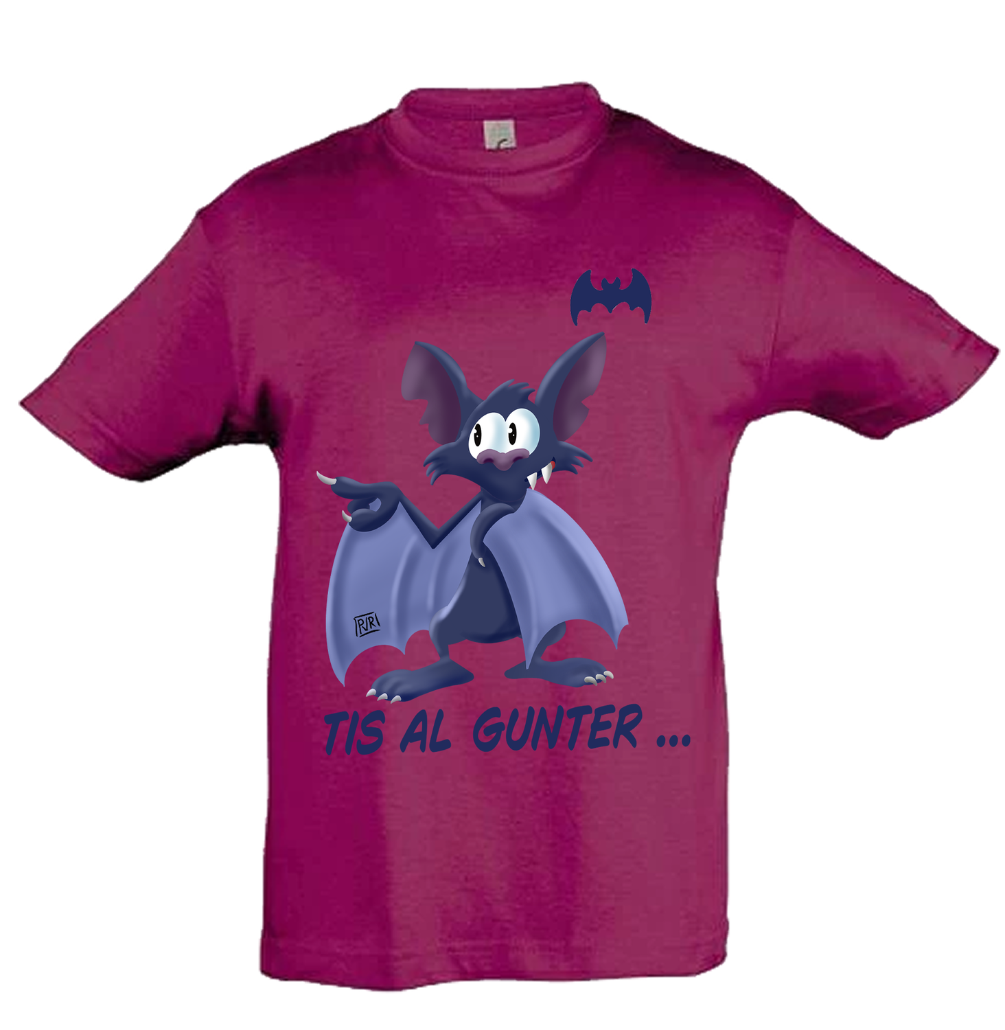 T-shirt kids jongens unieke tekening Vleermuis