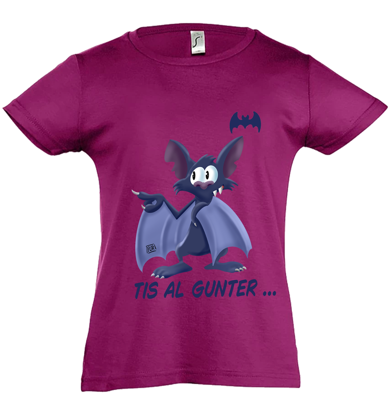 T-shirt kids meisjes unieke tekening Vleermuis