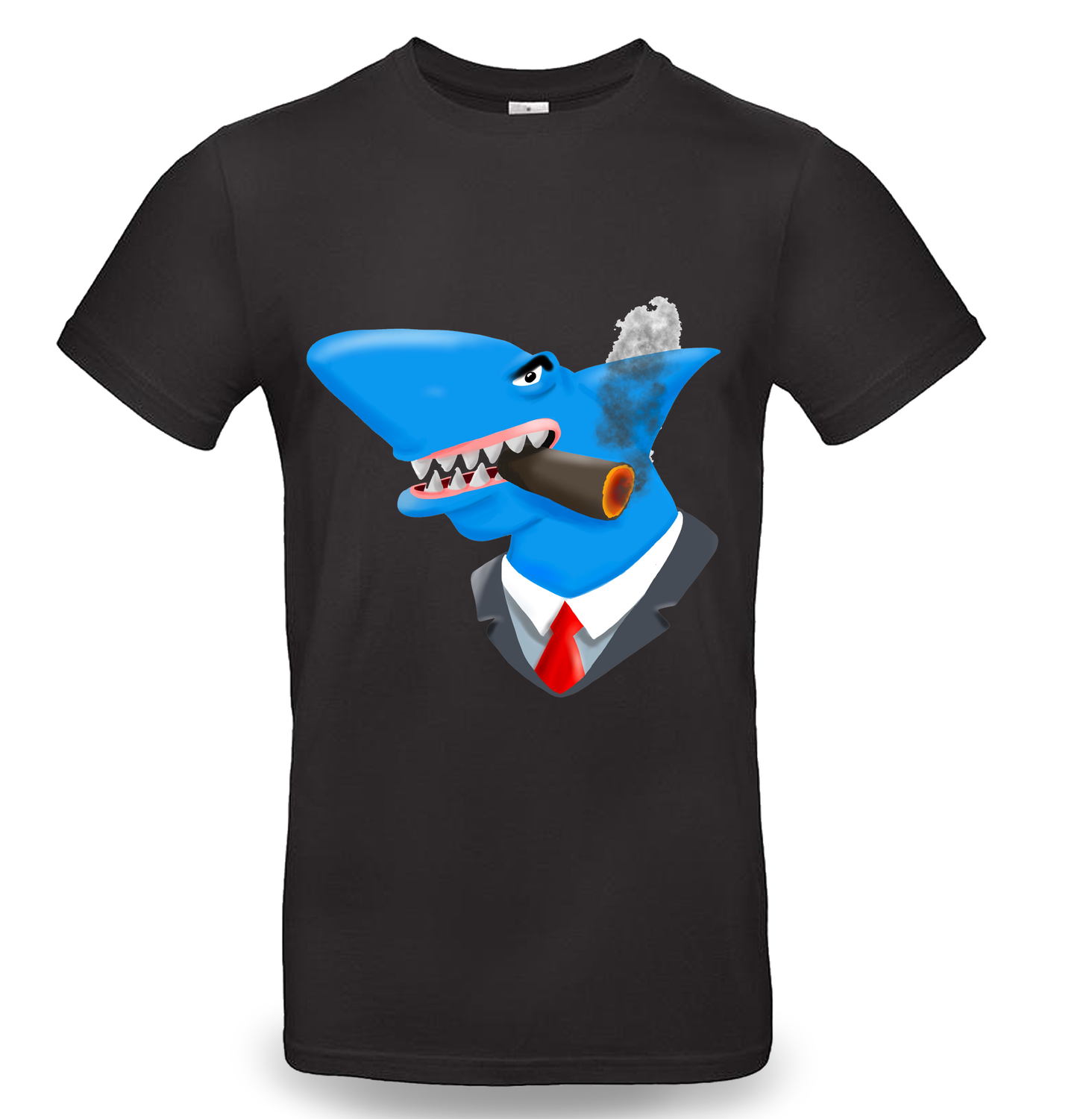 T-shirt met unieke tekening Haai