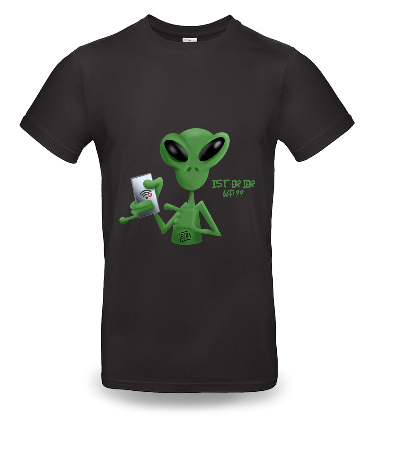 T-shirt met unieke tekening Alien