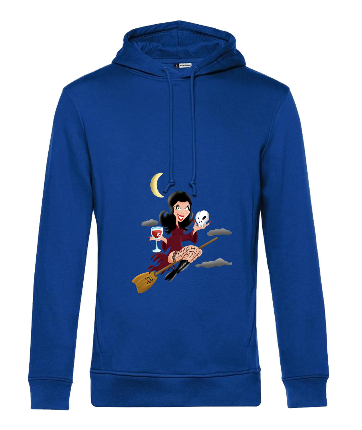 Hoodie Halloween met unieke tekening Heks