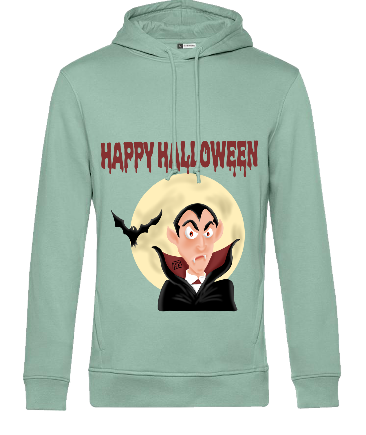 Hoodie Halloween met unieke tekening Vampier