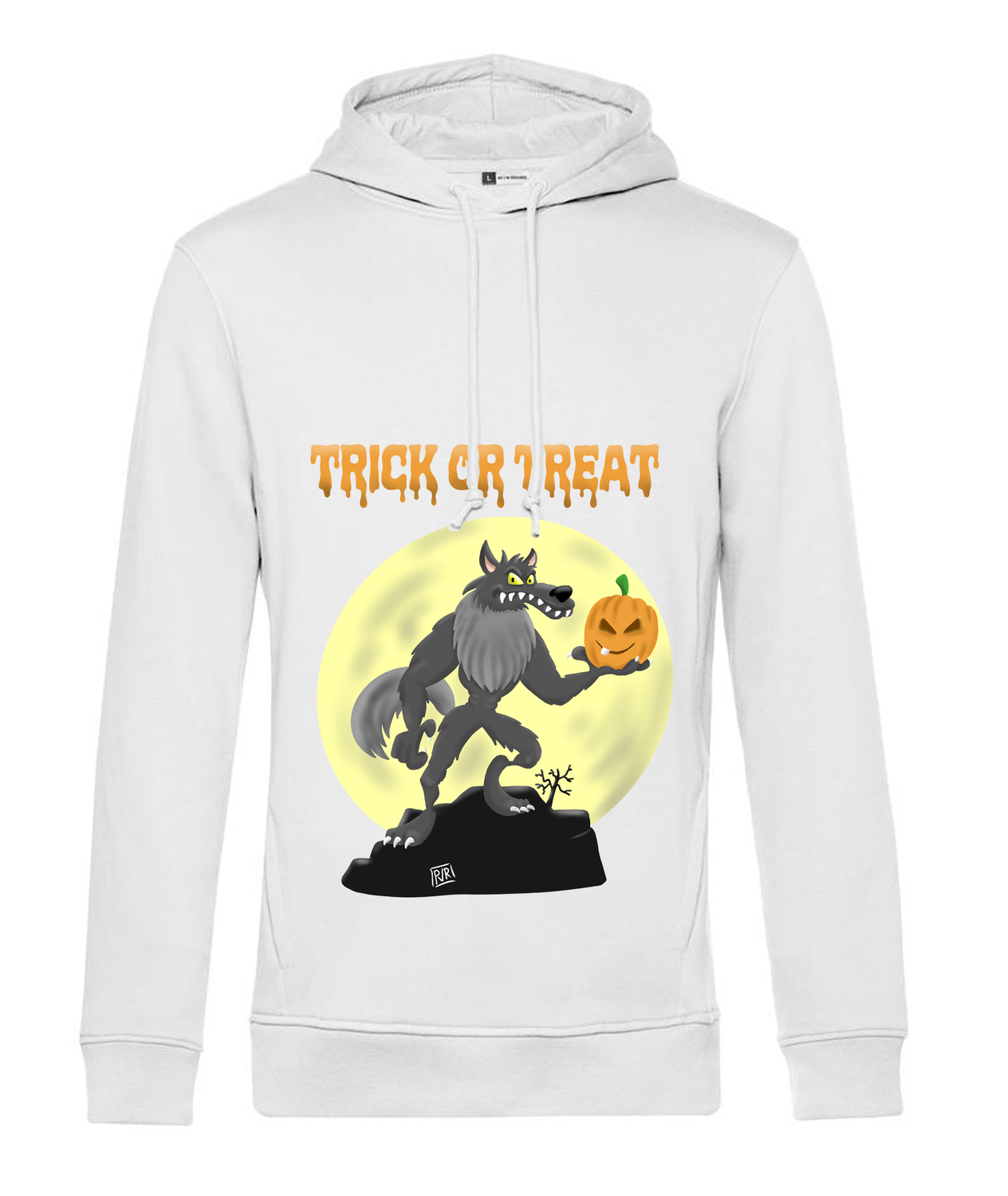 Hoodie Halloween met unieke tekening Weerwolf