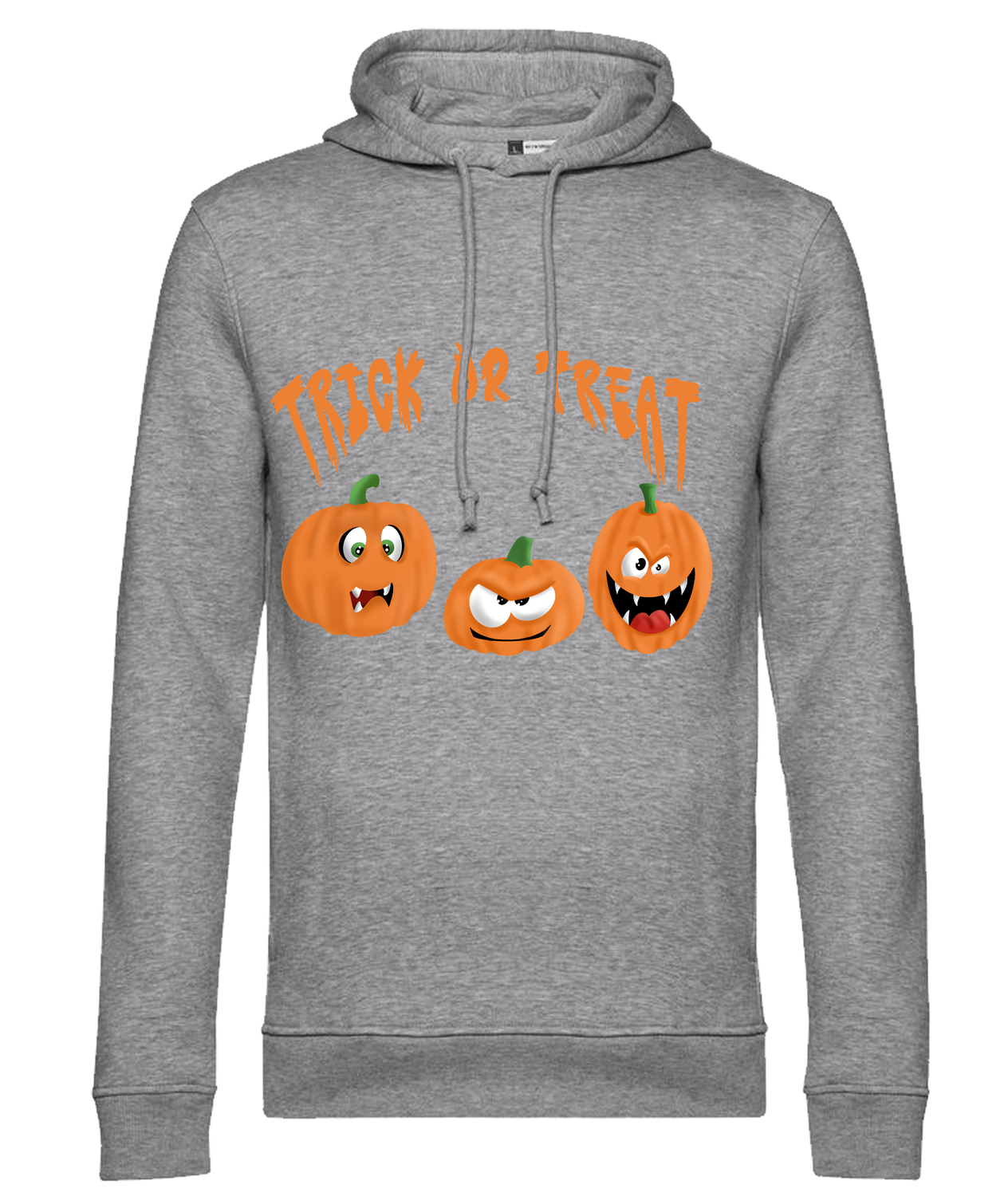 Hoodie Halloween met unieke tekening Pompoen