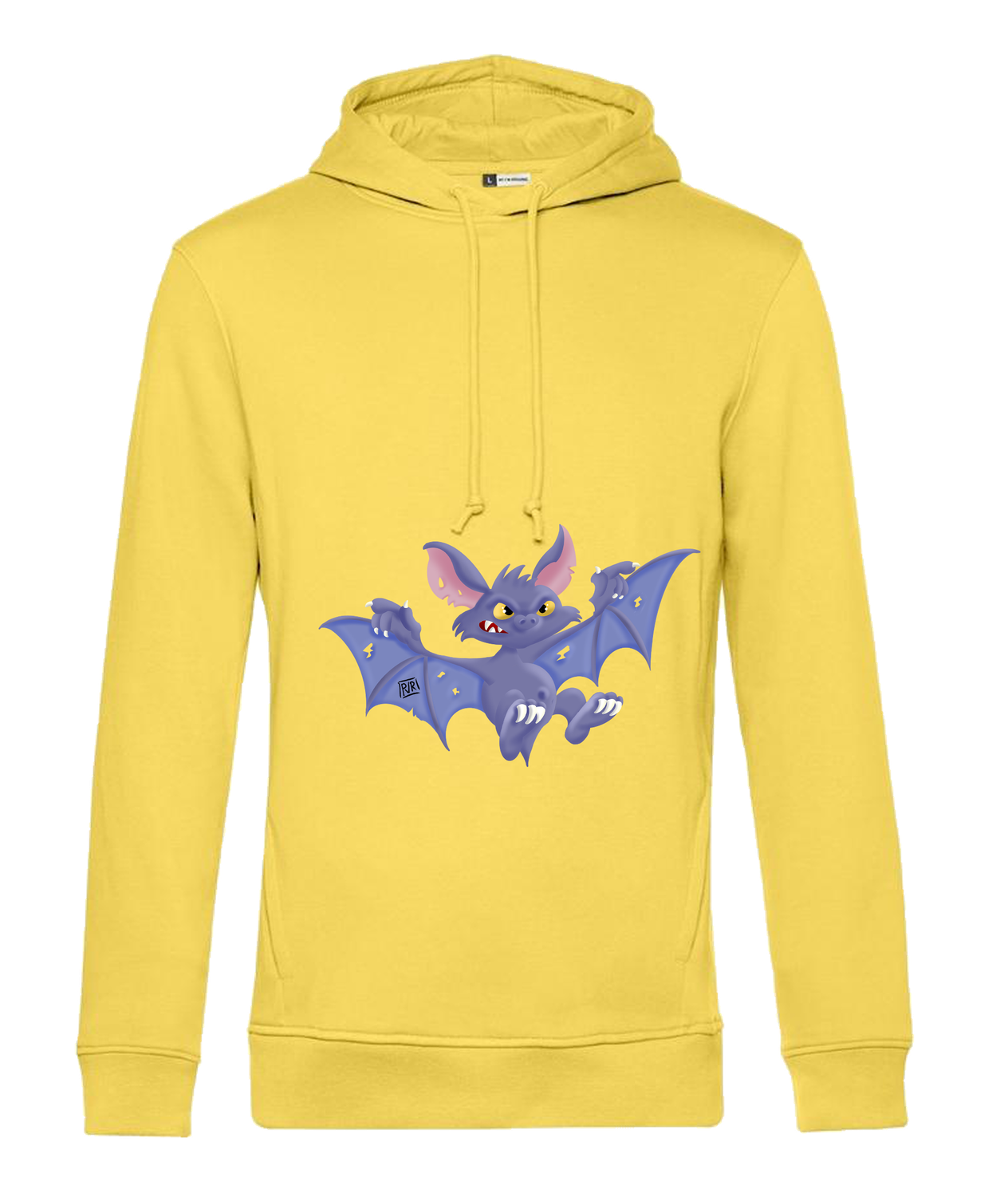 Hoodie Halloween met unieke tekening kwade Vleermuis
