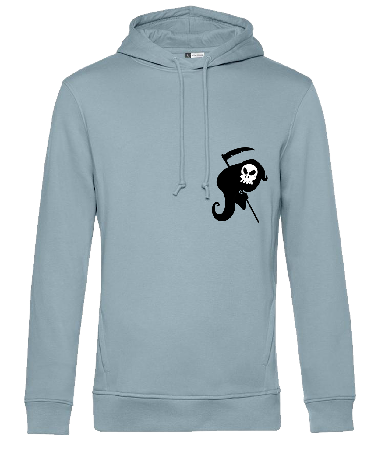 Hoodie Halloween met unieke tekening &quot;Pietje&quot; en glow in the dark effect.