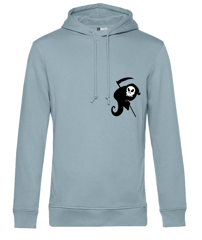 Hoodie Halloween met unieke tekening &quot;Pietje&quot; en glow in the dark effect.