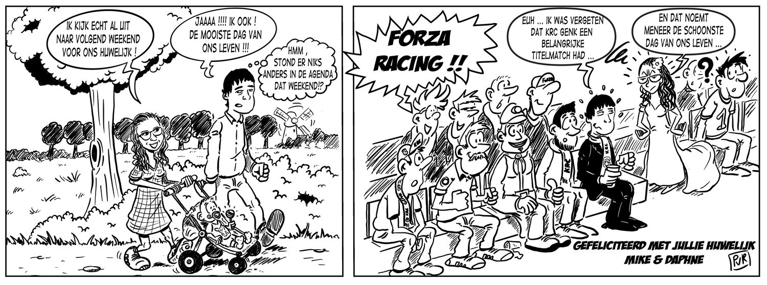 Cartoon zwart-wit digitaal