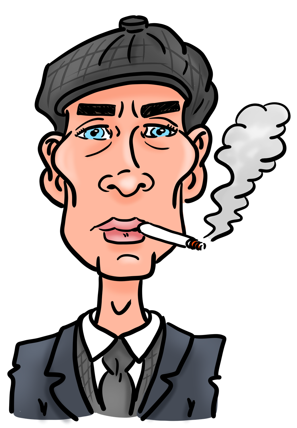 Karikatuur digitaal in kleur