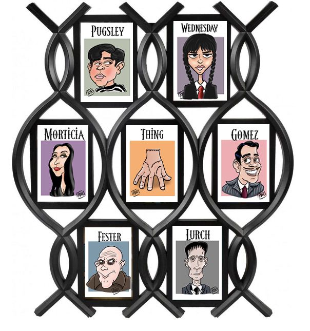 Karikatuur &quot;Family&quot; Kader