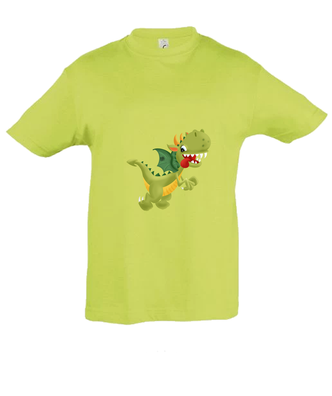 T-shirt kids jongens unieke tekening &quot;Cute&quot; draakje