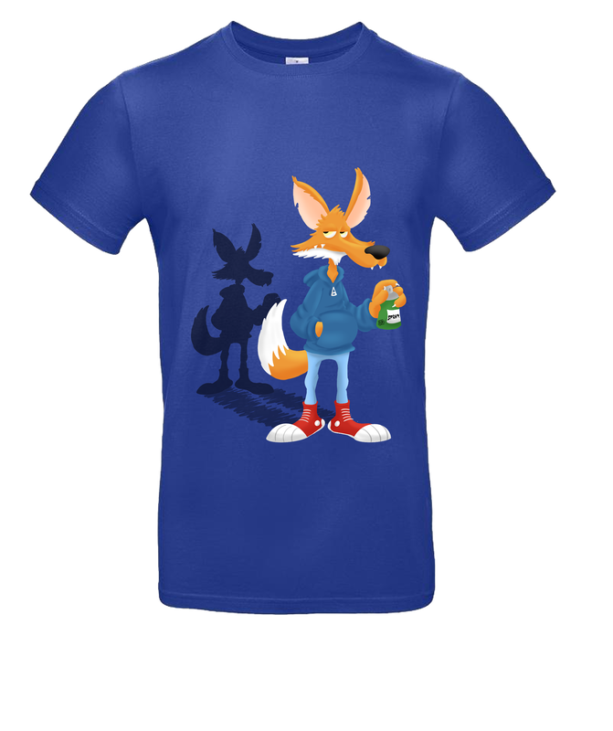 T-shirt met unieke tekening Vos met Hoodie