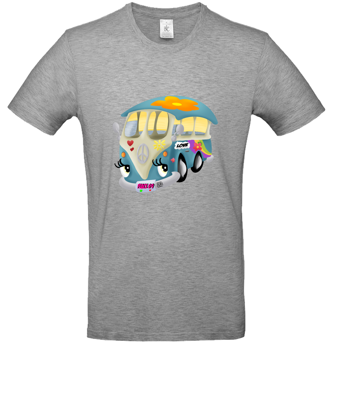 T-shirt met unieke tekening VW Bus