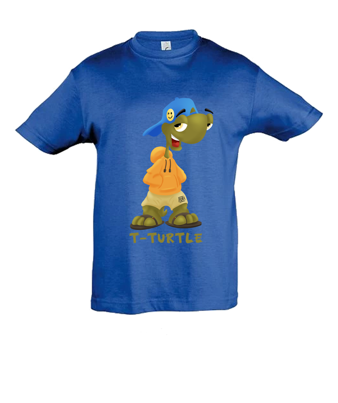 T-shirt kids jongens unieke tekening Schildpad