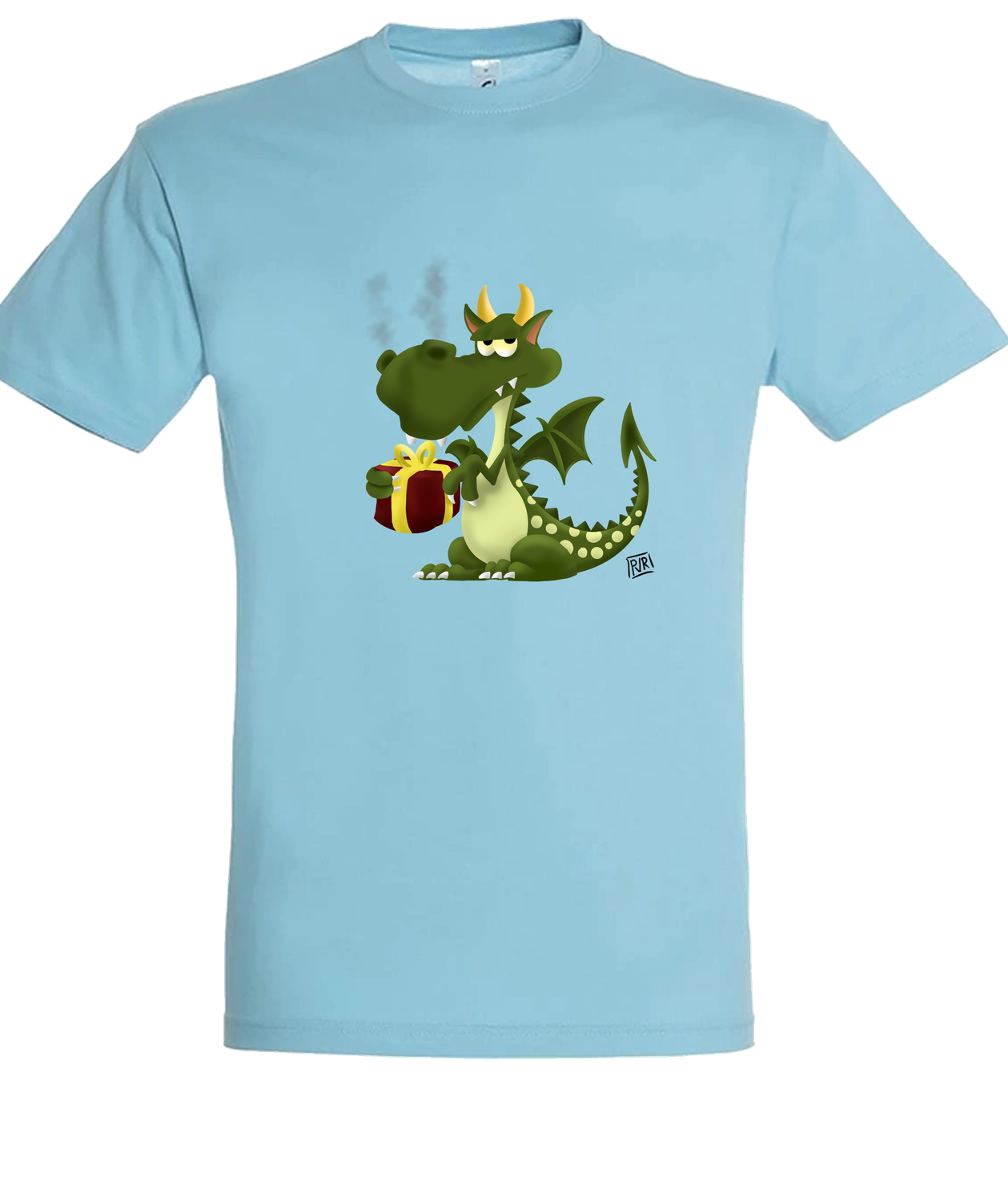 T-shirt met unieke tekening Draak-Kerst