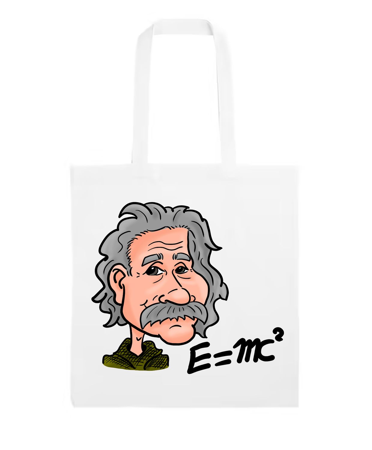 Totebag Wit met karikatuur