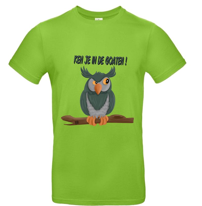 T-shirt met unieke tekening Uil