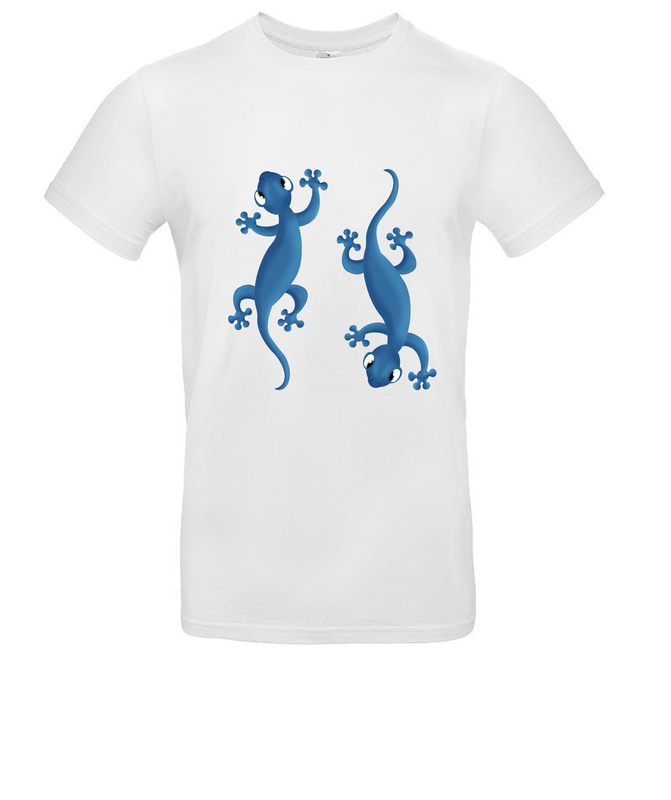 T-shirt met unieke tekening Gekko