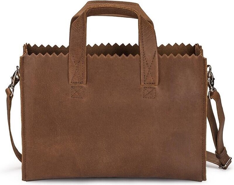 MYOMY Crossbodytas Rambler Brandy Hunter Leer - bruin
