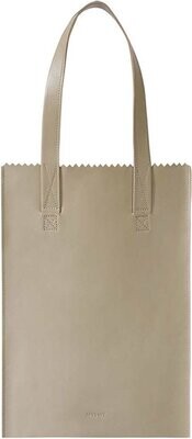 👜 MYOMY My Paper Bag Long Handle Zip Schoudertas – Beige Leer | Uniek &amp; Duurzaam 🤎✨