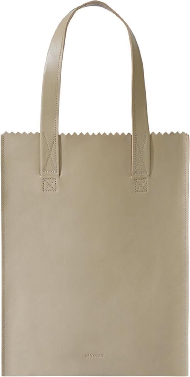 👜 MYOMY My Paper Bag Long Handle Zip Shoulder Bag – Beige Leather 🤎✨