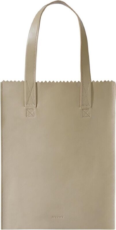 👜 MYOMY My Paper Bag Long Handle Zip Shoulder Bag – Beige Leather 🤎✨