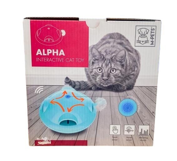 Alpha interactive cat toy blauw