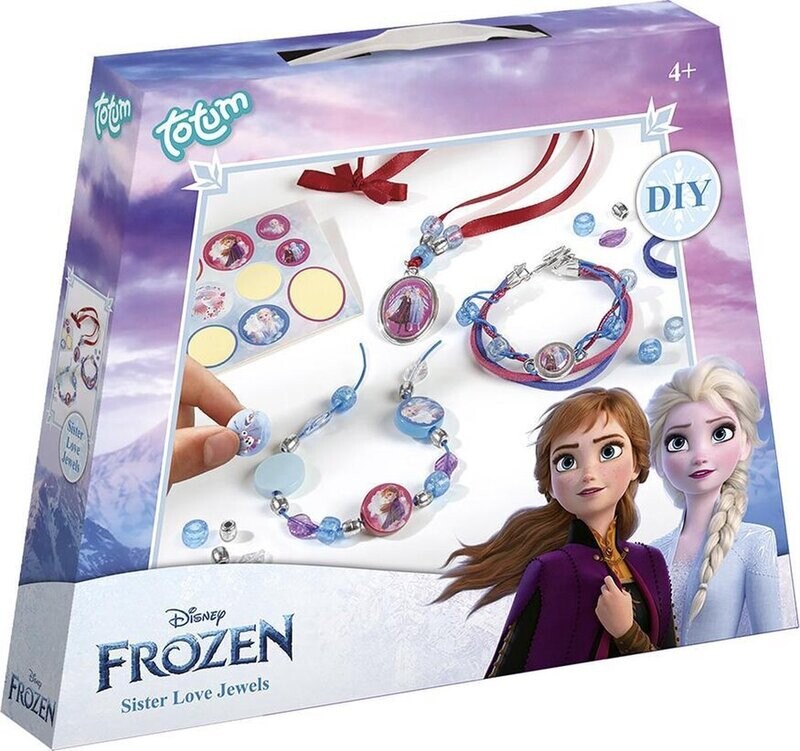 Totum Frozen  knutselset armbandjes  en hangertjes maken sieraden  met Anna en Elsa Sister Love Jewels