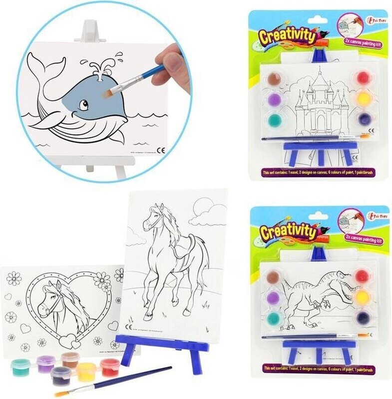 2 x canvas painting kit