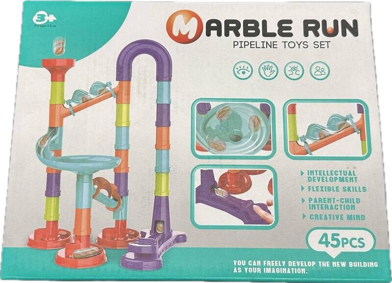 🎲 Jonotoys Marble Run Junior – 45-delig Knikkerbaan Bouwset ✨