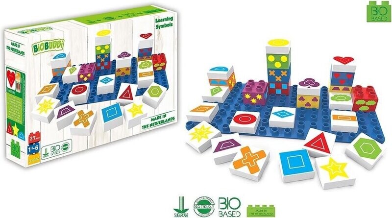 🧩 BiOBUDDi Leer Vormen Kennen – Educatief &amp; Milieuvriendelijk