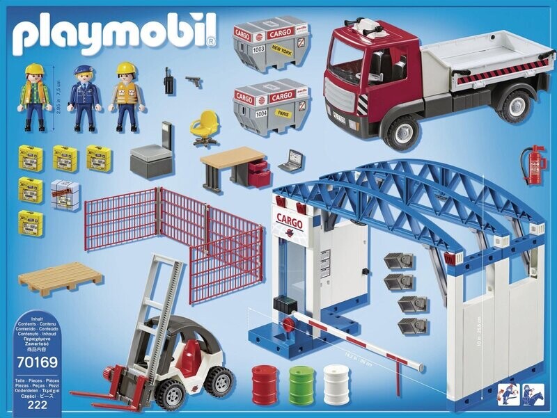 ✈️ PLAYMOBIL City Action Vrachthal met Vrachtwagen – 70169 | 222-delig