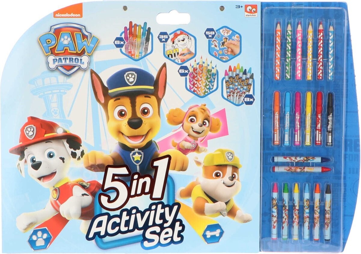 Paw Patrol - Hobbypakket - 5-in-1 Kleurset - 113 delig - 52x38 cm