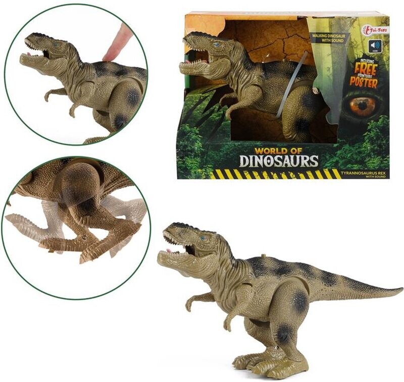 🦖 World of Dinosaurs Lopende T-Rex – Met Beweging &amp; Geluidseffecten ✨